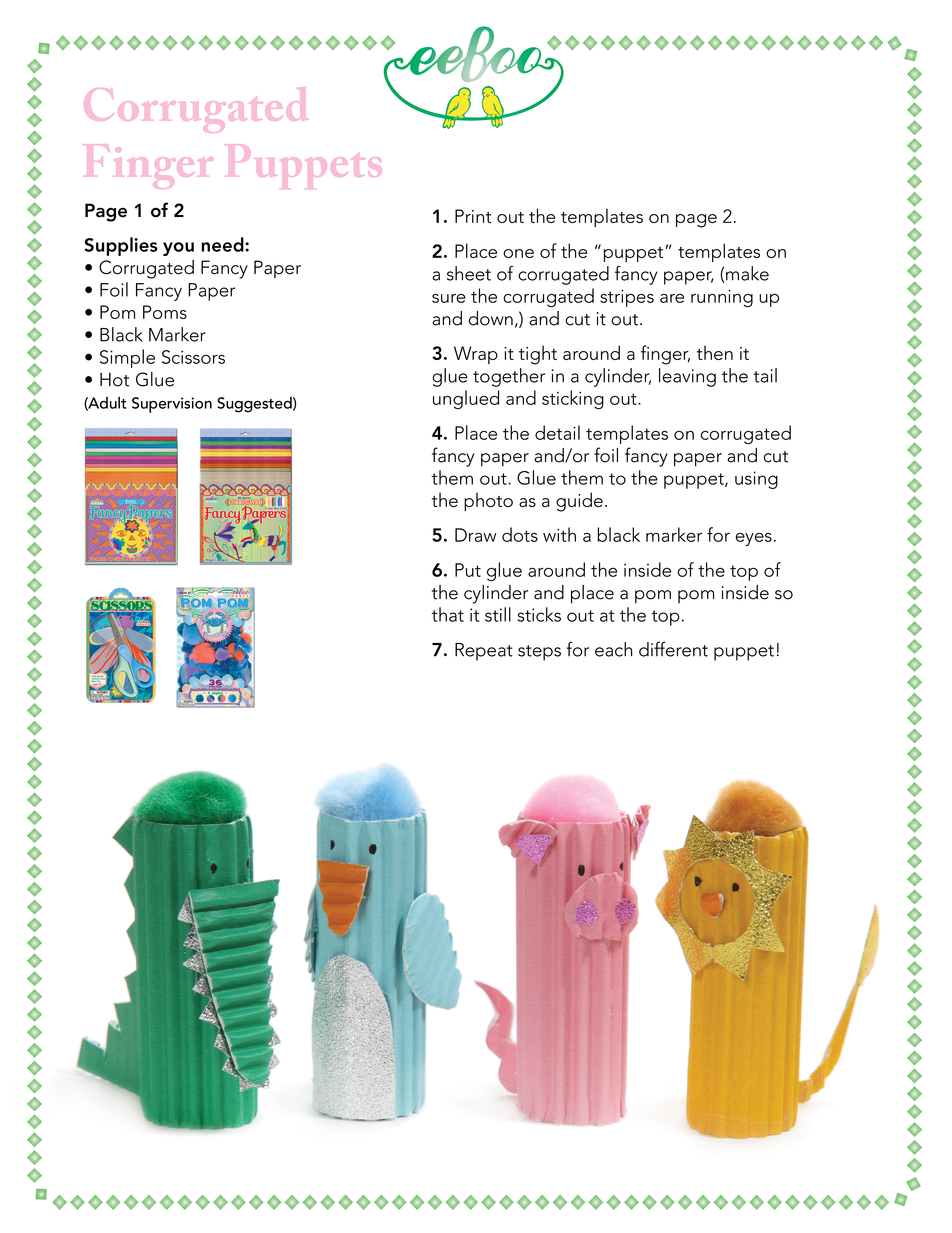 paper finger puppets paper finger puppets